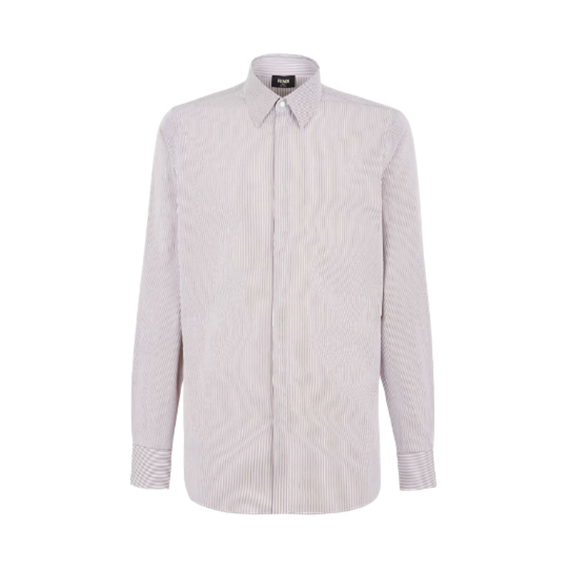 FS0585APQ3F06WU Fendi Striped Poplin Cotton Shirt Brown