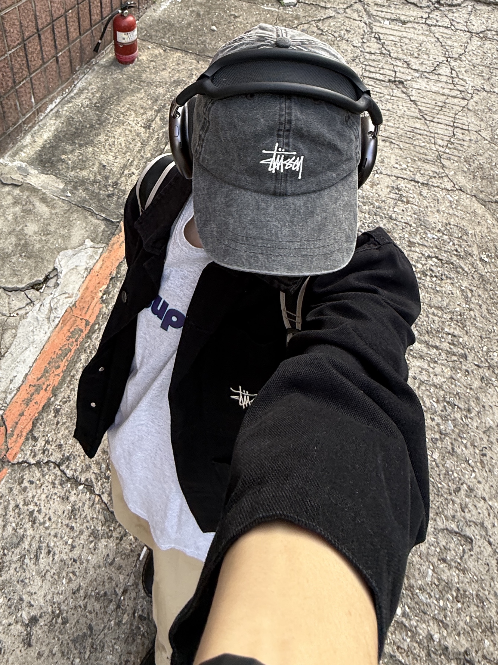 Dr. Martens 1461 Ambassador Black, Supreme Pinline T-Shirt Ash Grey - 24SS 착용 스타일 - 9