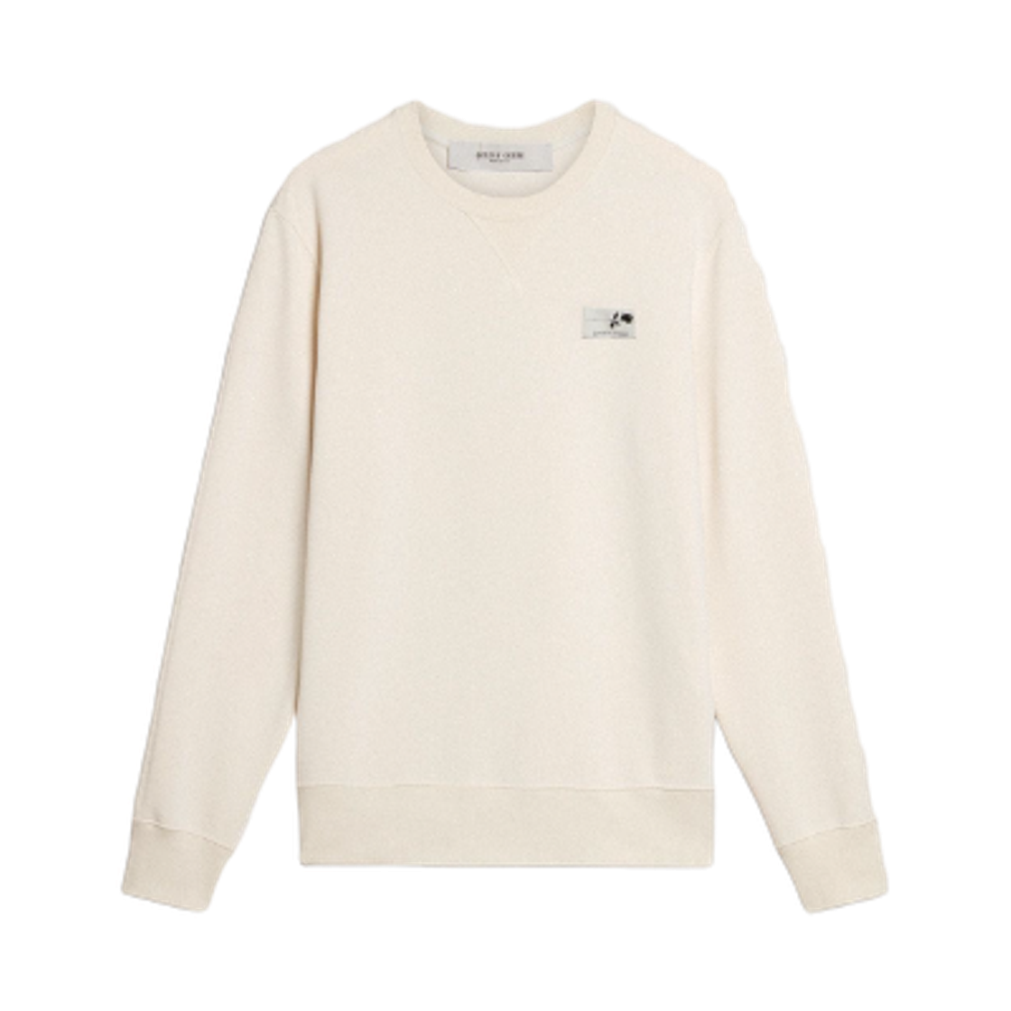 GMP01223-P002139-82432 Golden Goose Back Print Cotton Sweatshirt White