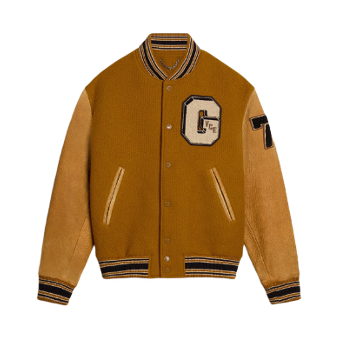 GMP00834-P002167-55175 Golden Goose Wool Bomber Jacket Ochre Yellow