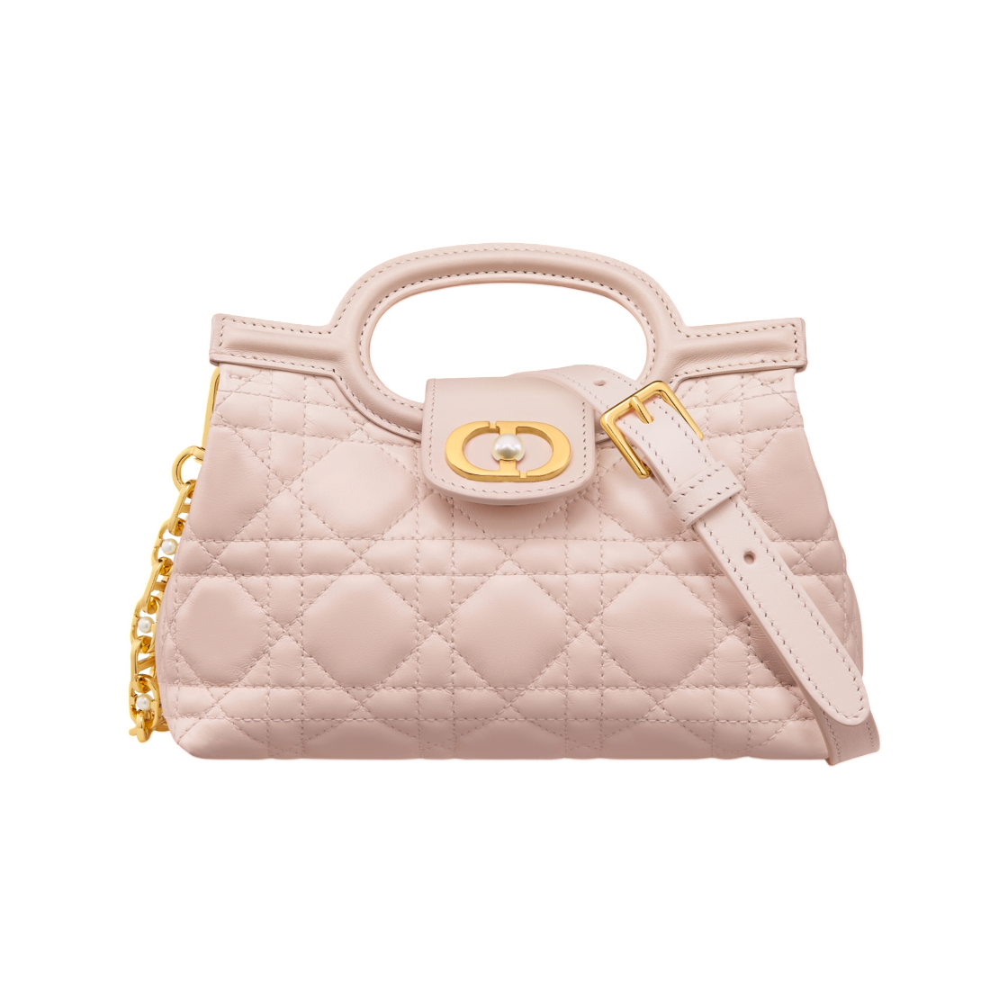S3123UNJB-M413 Dior Jolie Mini Top Handle Bag Cannage Lambskin Powder Pink