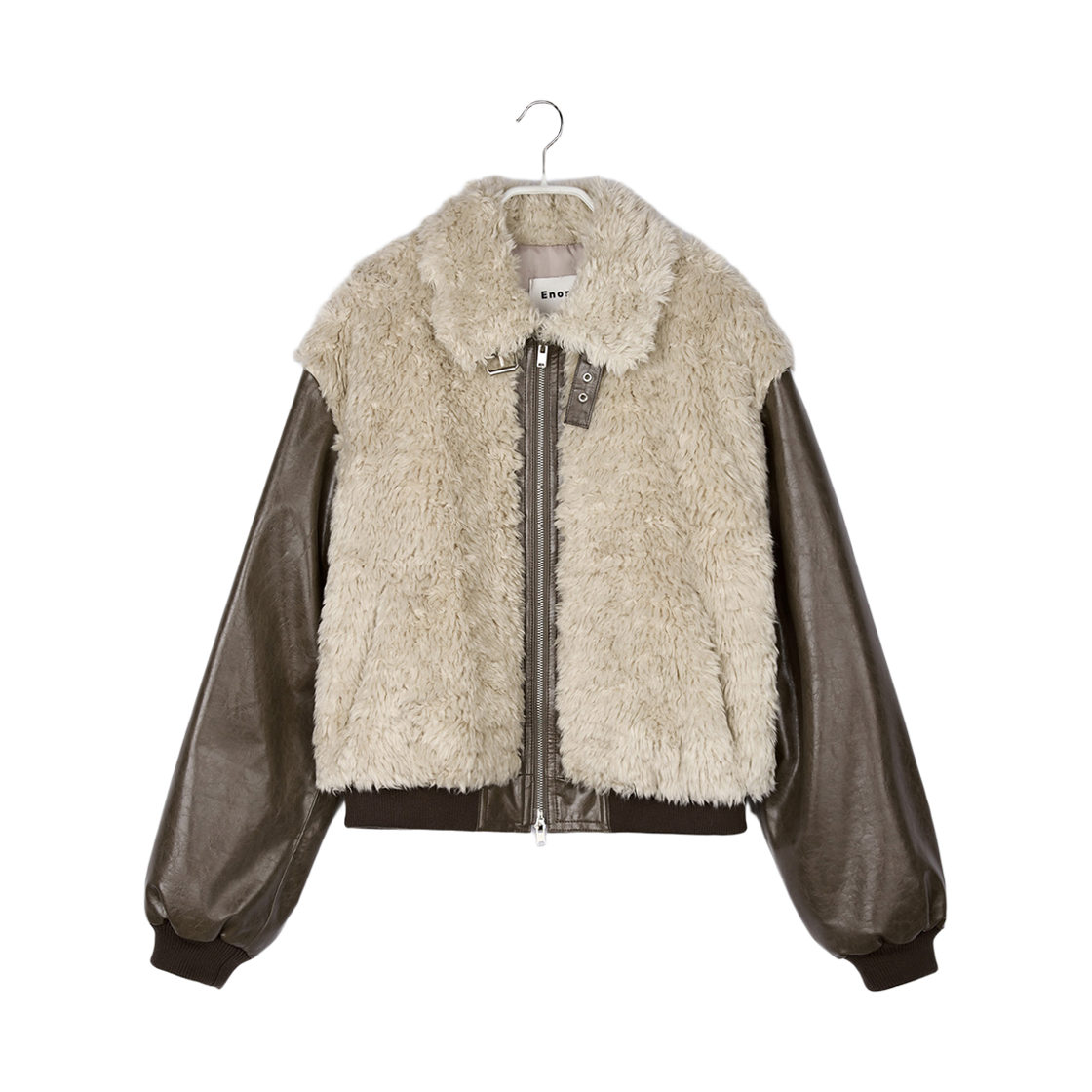 엔오르 우먼 듀오 퍼 봄버 베이지(Enor Women Duo Fur Bomber Beige)