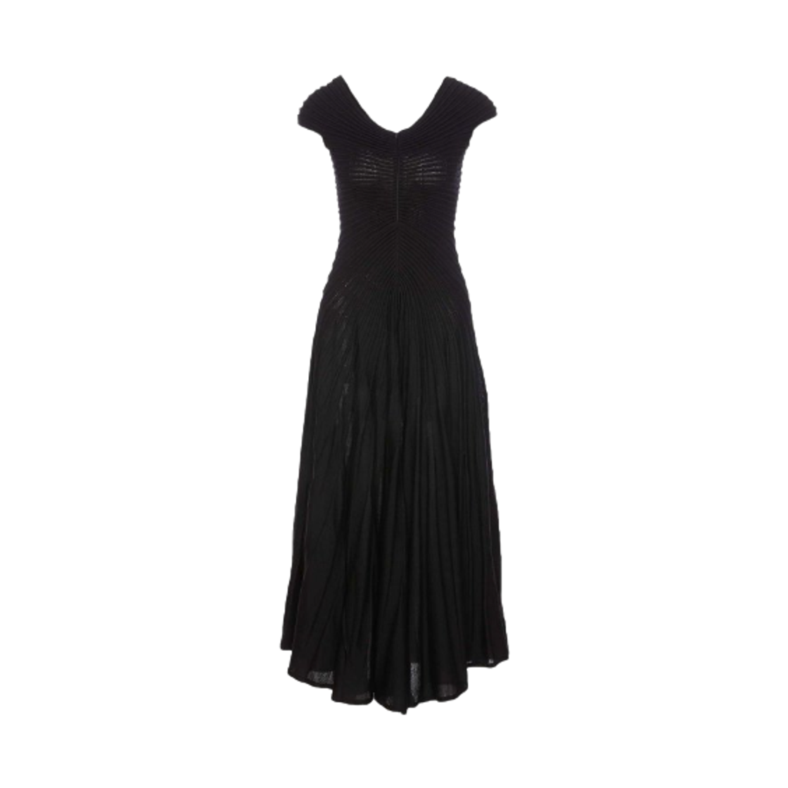 (W) 알라이아 브이넥 맥시 드레스 블랙((W) Alaia V-Neck Maxi Dress Black)