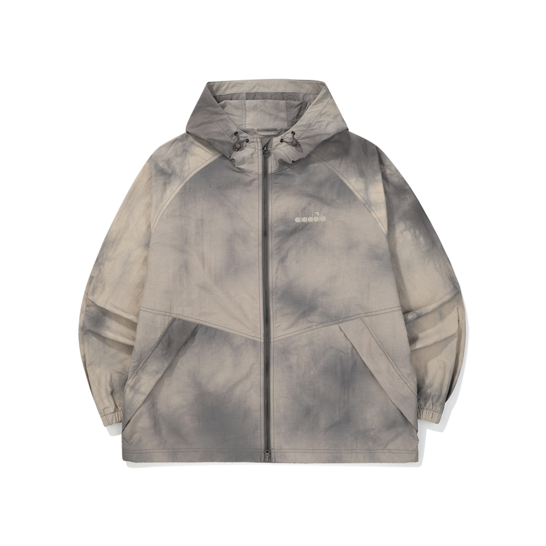 디아도라 웨이브다잉 후드 자켓 다크 그레이(DIADORA Wave Dyeing Hood Jacket Dark Grey)