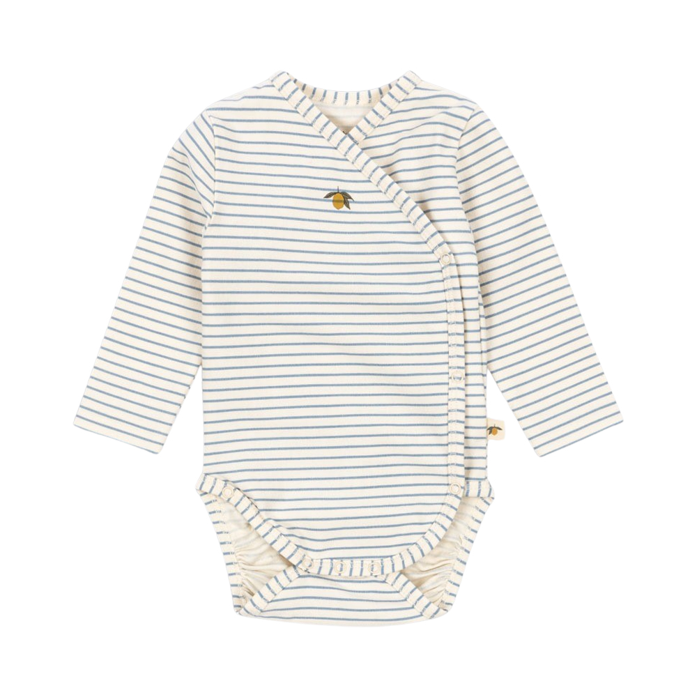 콩제슬래드 베이직 신생아 바디수트 스트라이프(Konges Sløjd Basic Ls Newborn Body Gots Stripe Bluie)