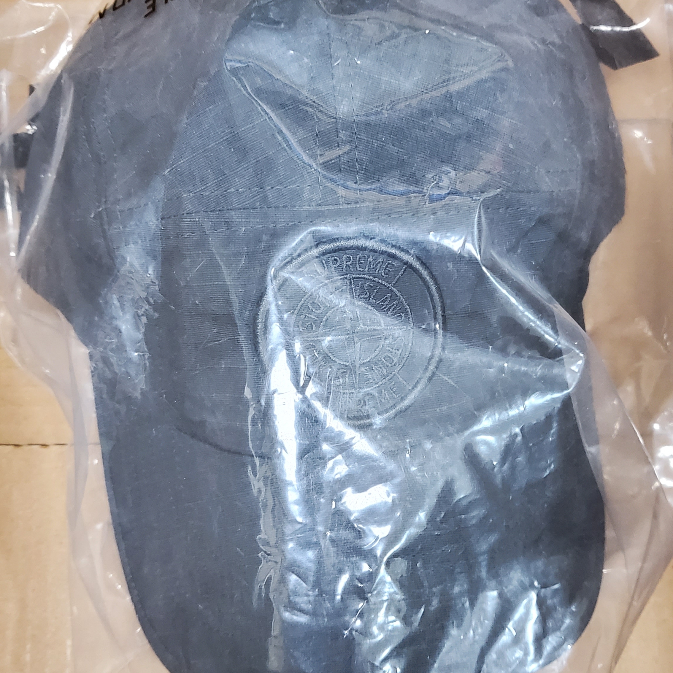 Supreme x Stone Island Reactive Ice Camo Ripstop Camp Cap Black - 22SS 착용 스타일
