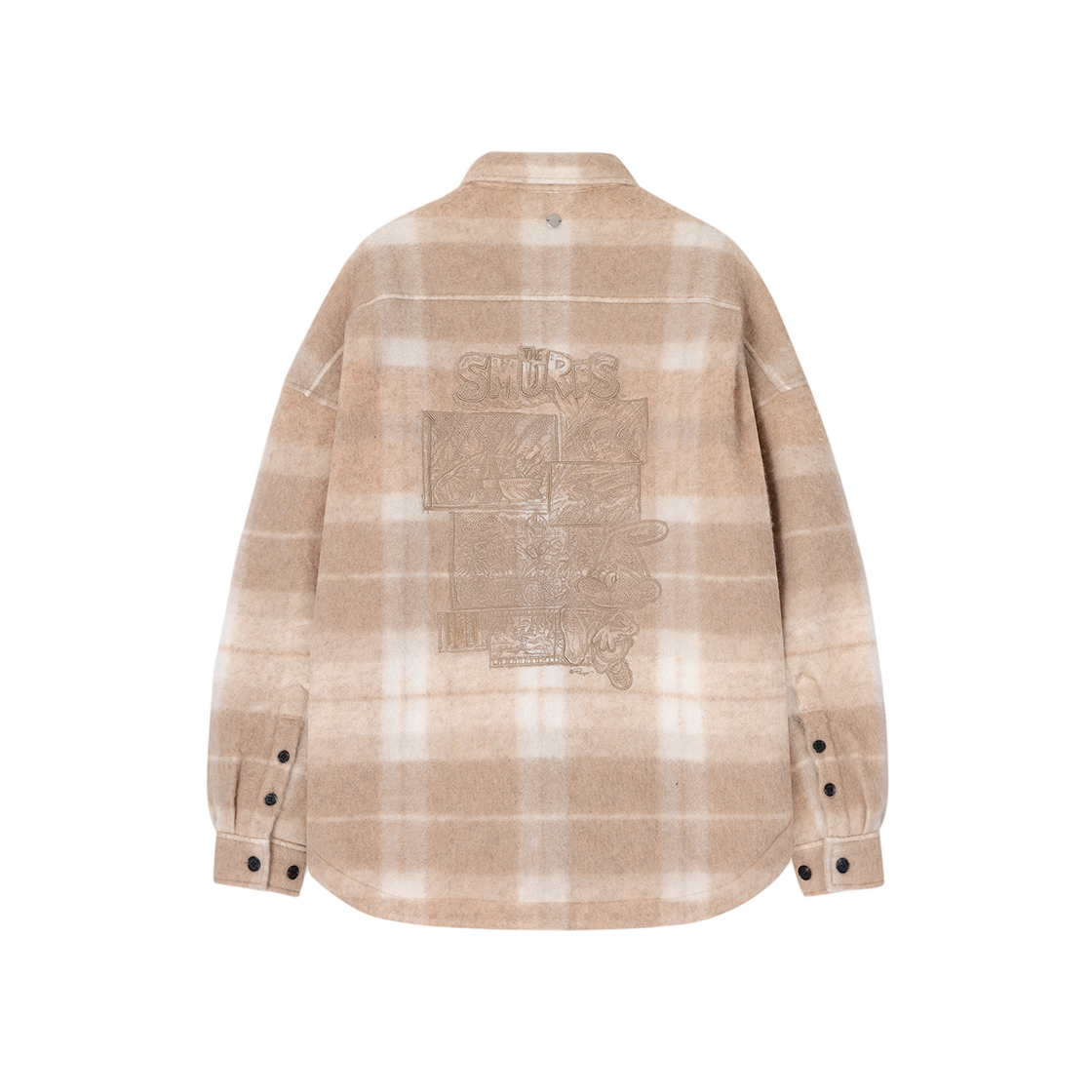 SH6SH561BE SONGZIO HOMME Panorama Smurf Padded Check Shirt Beige