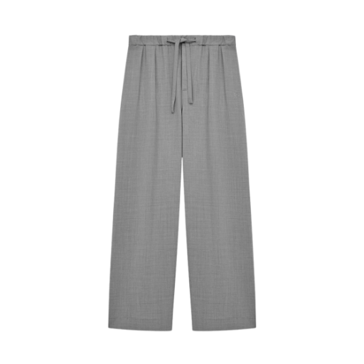 H526Y04WH5-1120 Loewe Wool Drawstring Trousers Grey