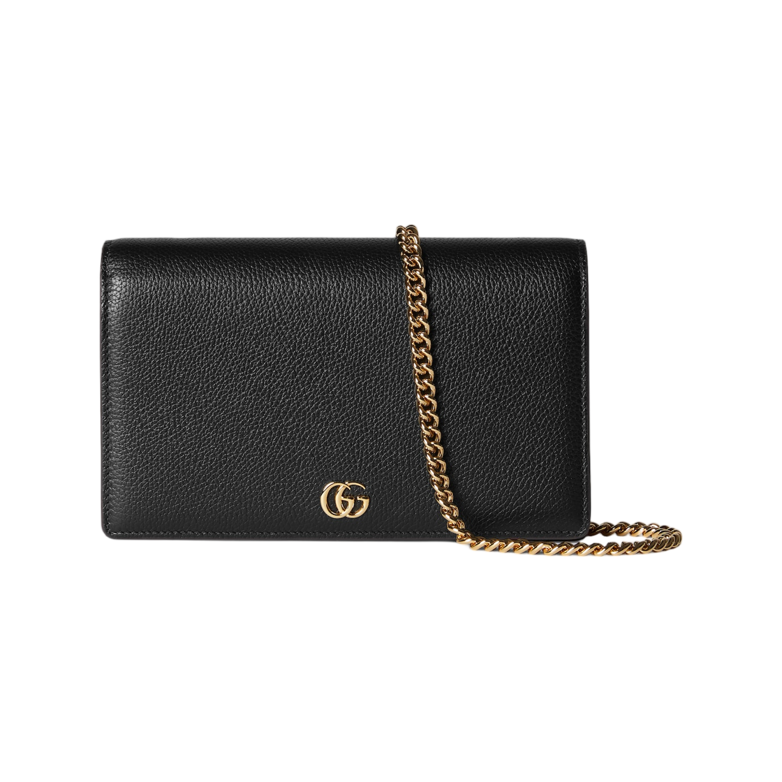 497985-AAE5F-1062 Gucci GG Marmont Wallet On Chain Black Red