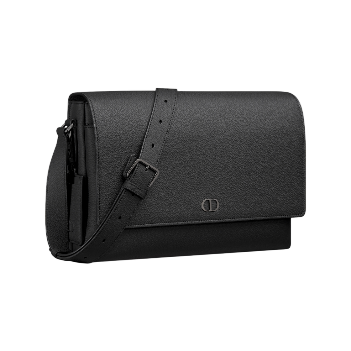 디올 CD 아이콘 플랩 스트랩 백 매트 그레인드 카프스킨 블랙(Dior CD Icon Flap Strap Bag Matte Grained Calfskin Black) - 2