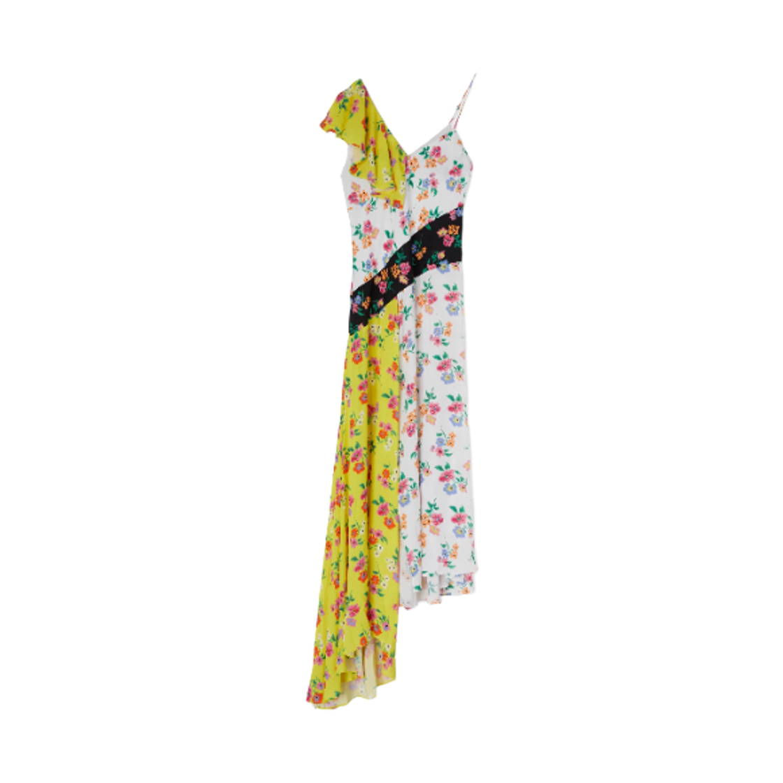 (W) 엠에스지엠 패치워크 비스코스 드레스 멀티컬러((W) MSGM Patchwork Viscose Dress Multicolor) - 1