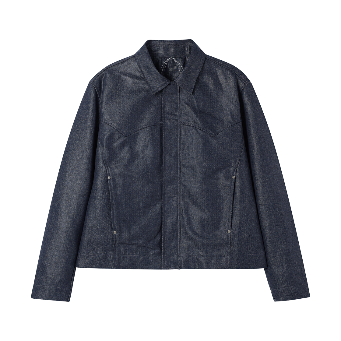 WH5B1D1101IDG WESLEY HYUSTON Herringbone Glow Denim Western Jacket Indigo