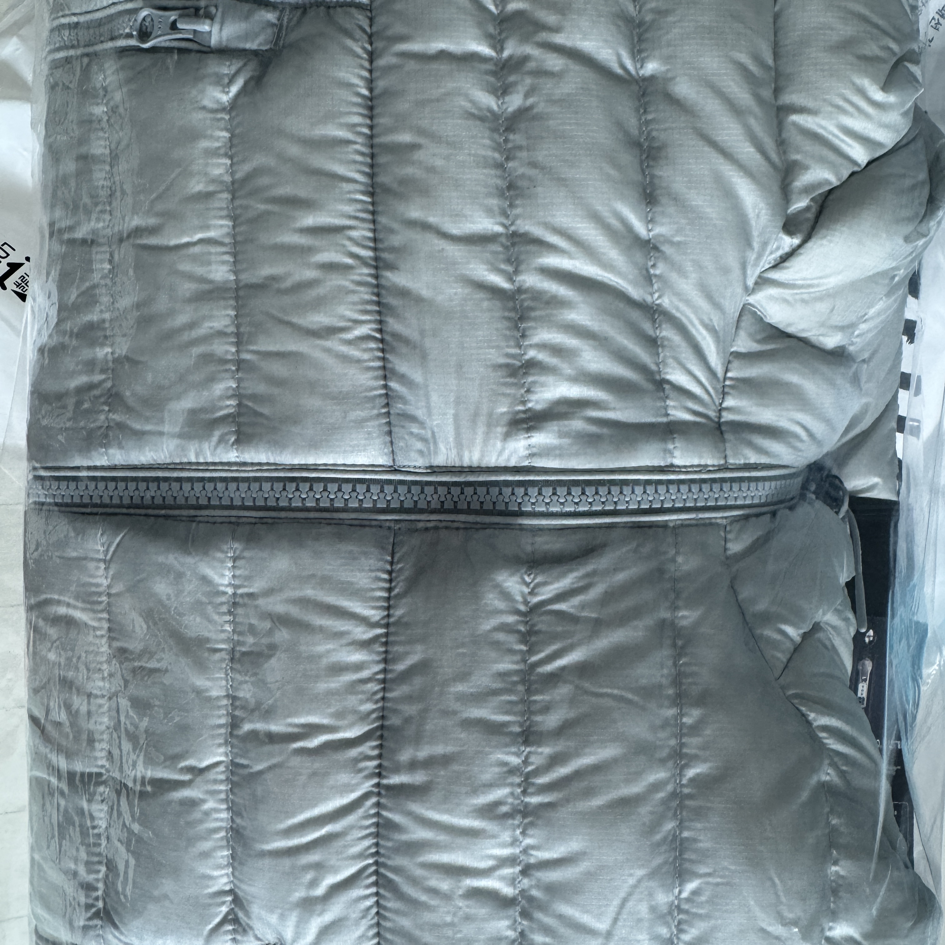 Musinsa Standard City Leisure Sheer Ripstop Hooded Light Down Jacket Cloudy Blue 착용 스타일