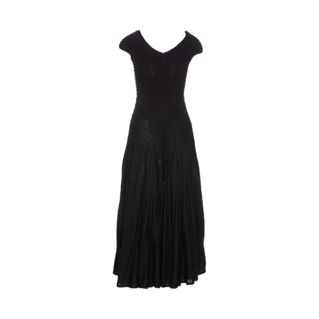 (W) 알라이아 브이넥 맥시 드레스 블랙((W) Alaia V-Neck Maxi Dress Black) - 2