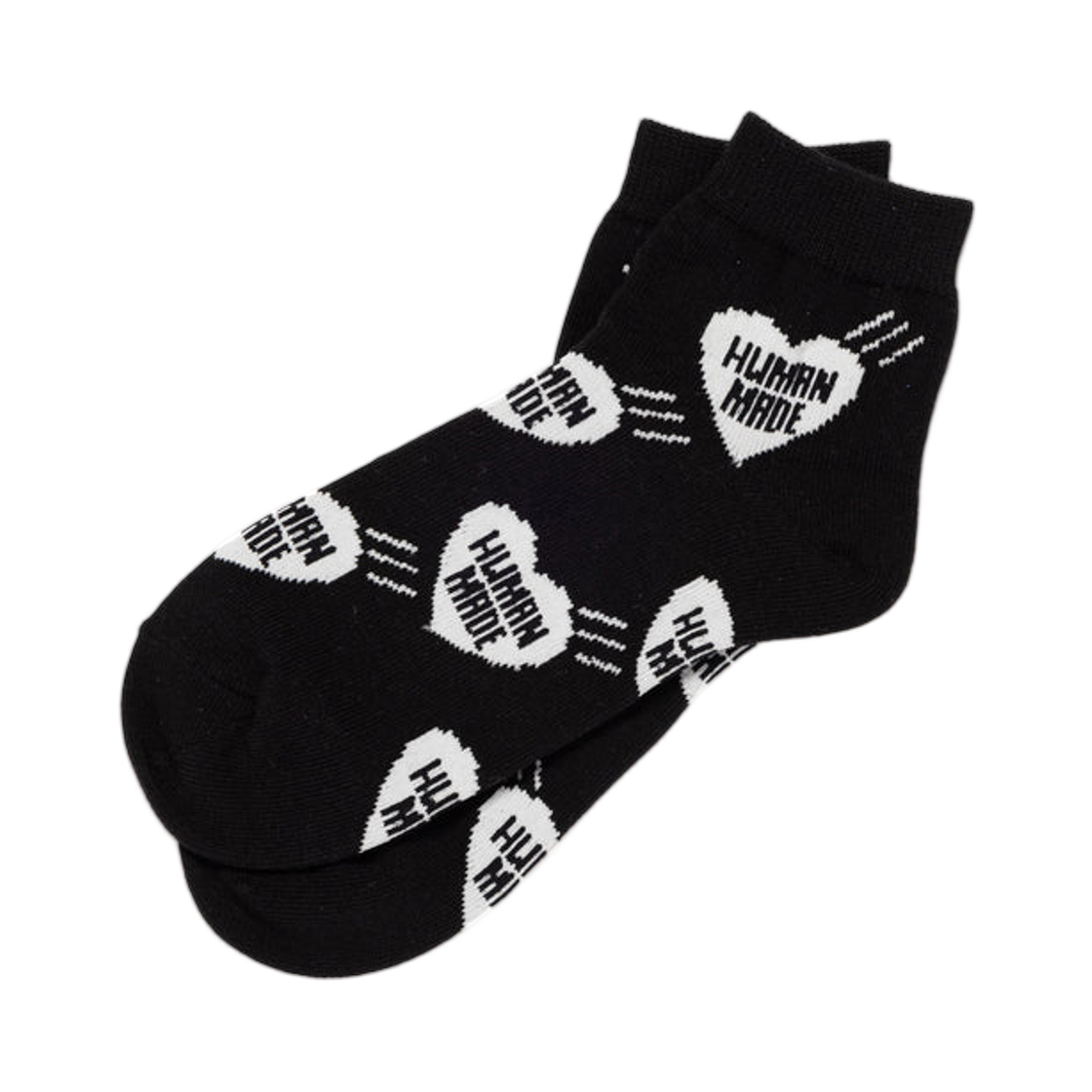 HM30GD061 Human Made Heart Short Socks Black