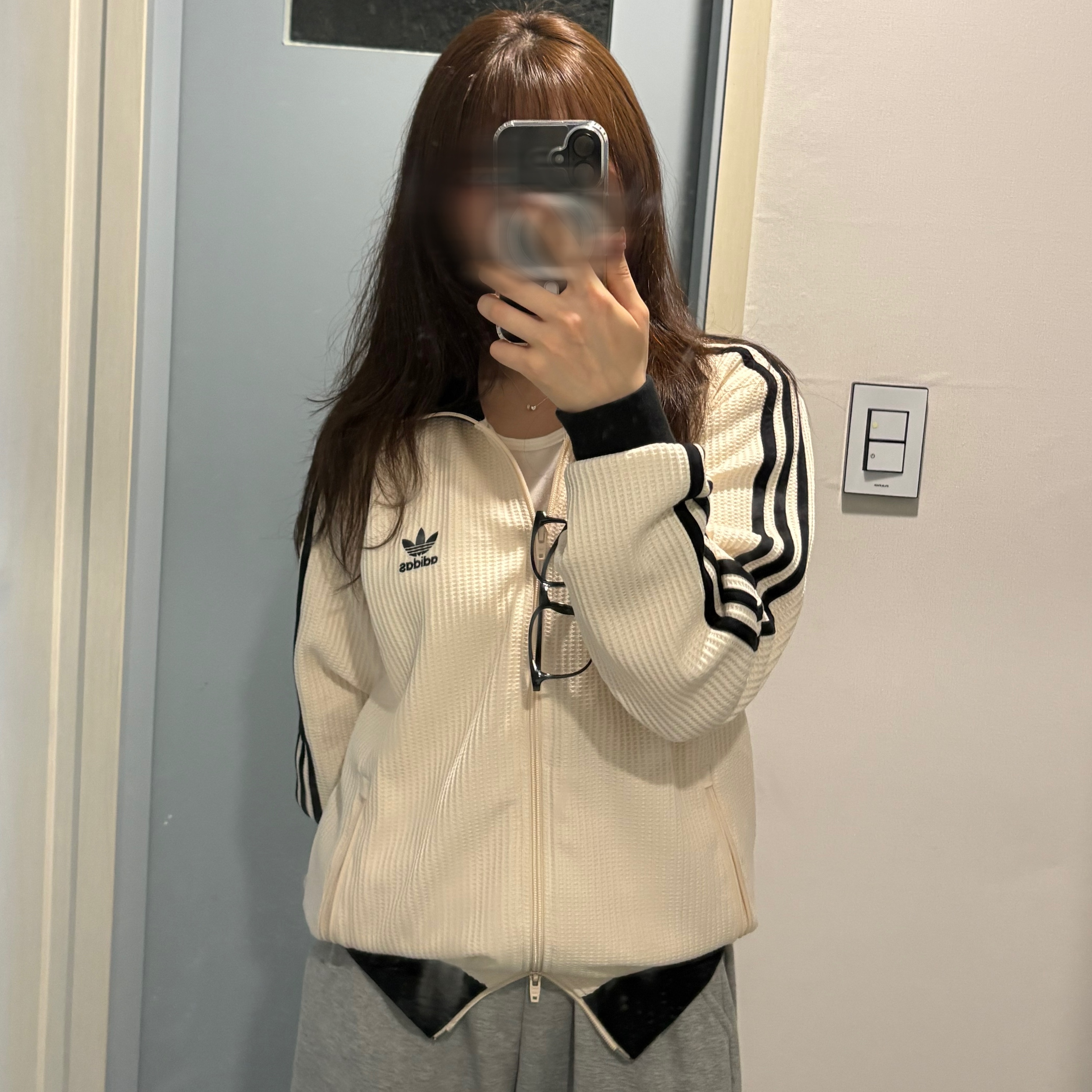 Adidas Waffle Beckenbauer Track Top Wonder White - KR Sizing 착용 스타일