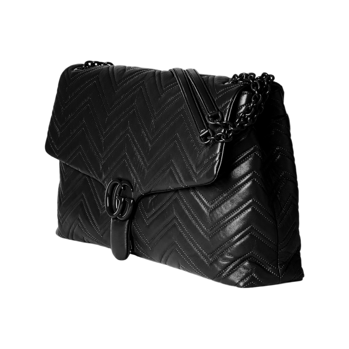 구찌 GG 마몽 맥시 숄더백 블랙(Gucci GG Marmont Maxi Shoulder Bag Black) - 2