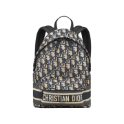 Dior Travel Small Backpack Dior Oblique Technical Fabric Blue
