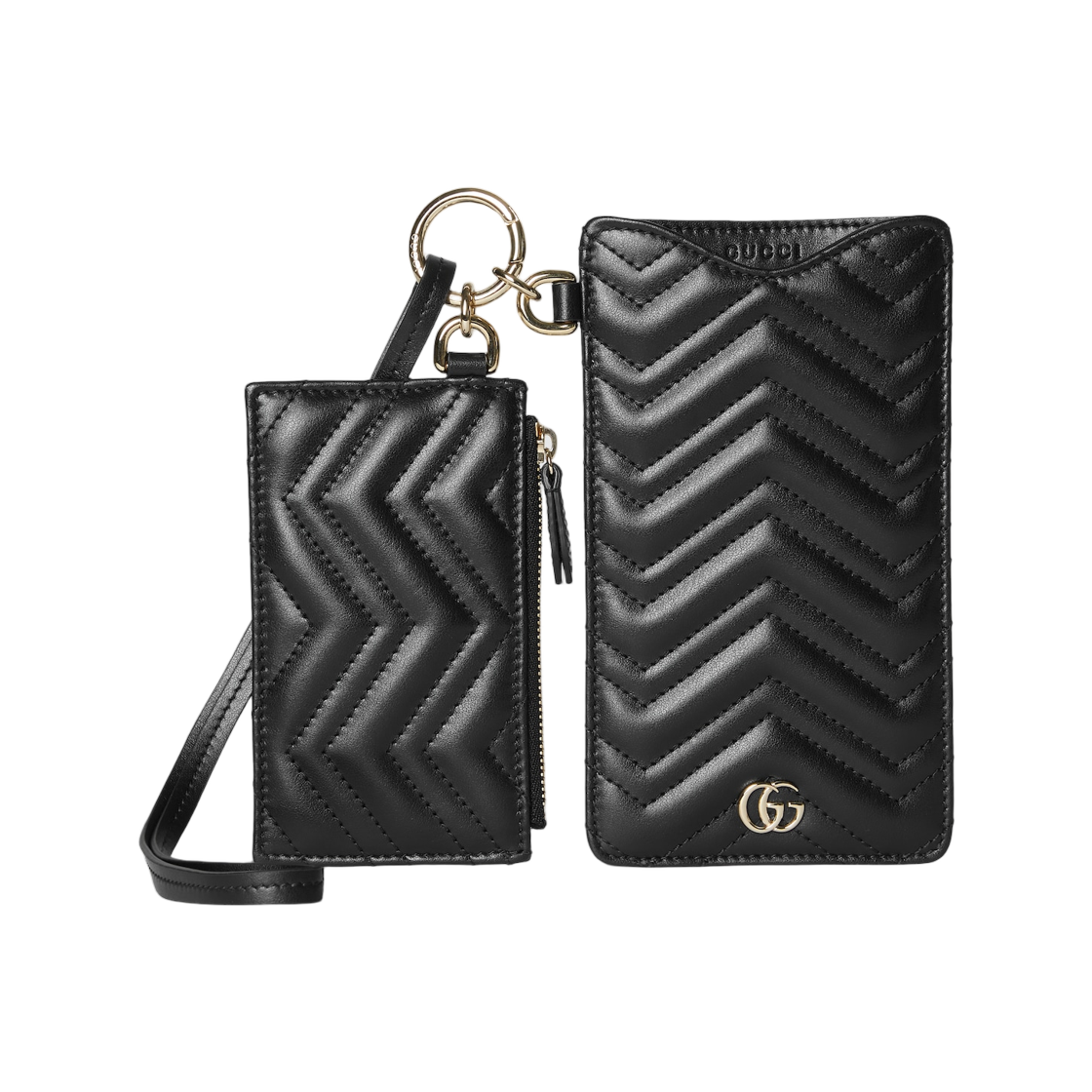 구찌 GG 마몽 아이폰 16 프로 케이스 블랙(Gucci GG Marmont Iphone 16 Pro Case Black)