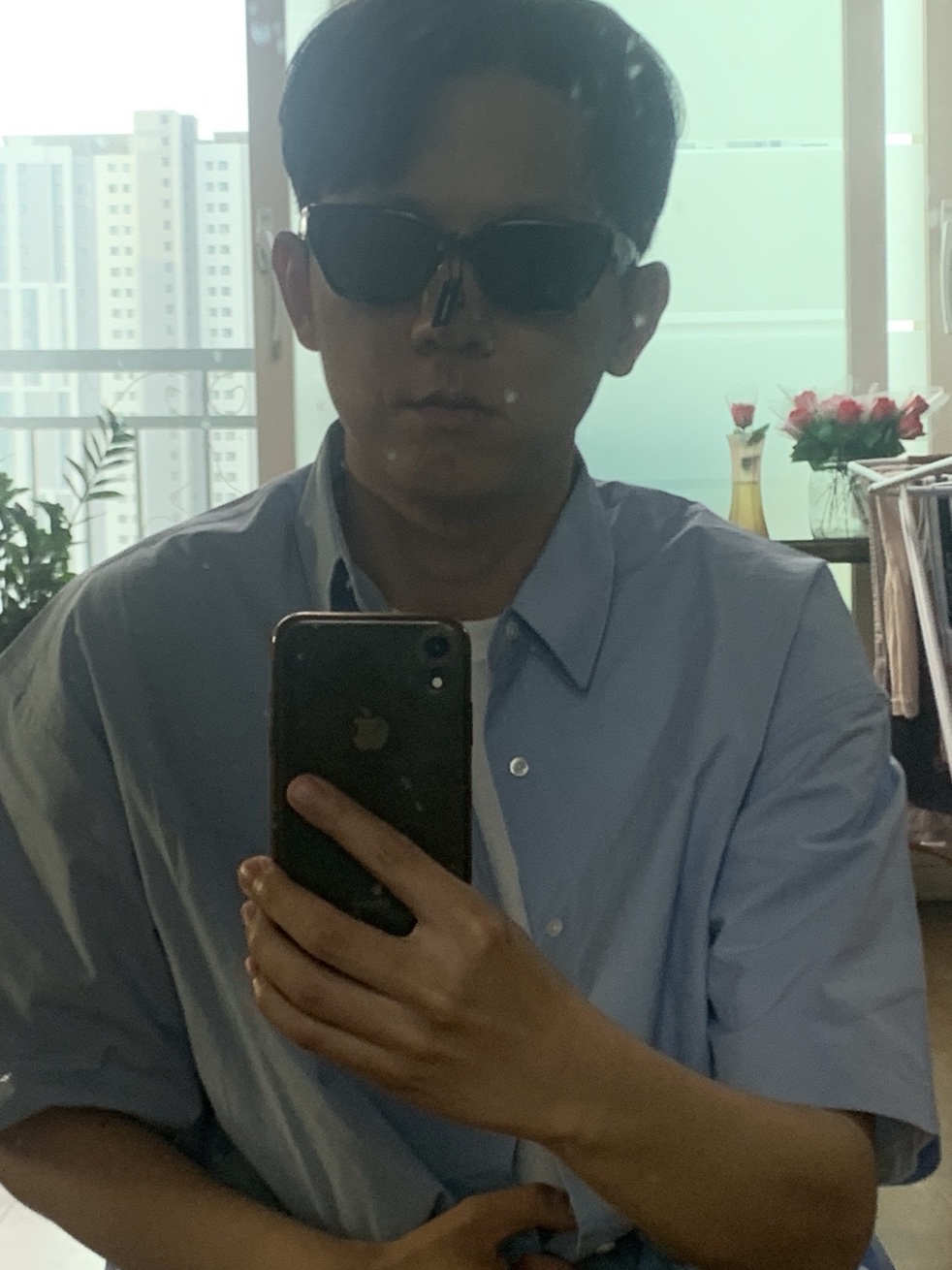 Gentle Monster x Maison Margiela MM109 Black Black 착용 스타일