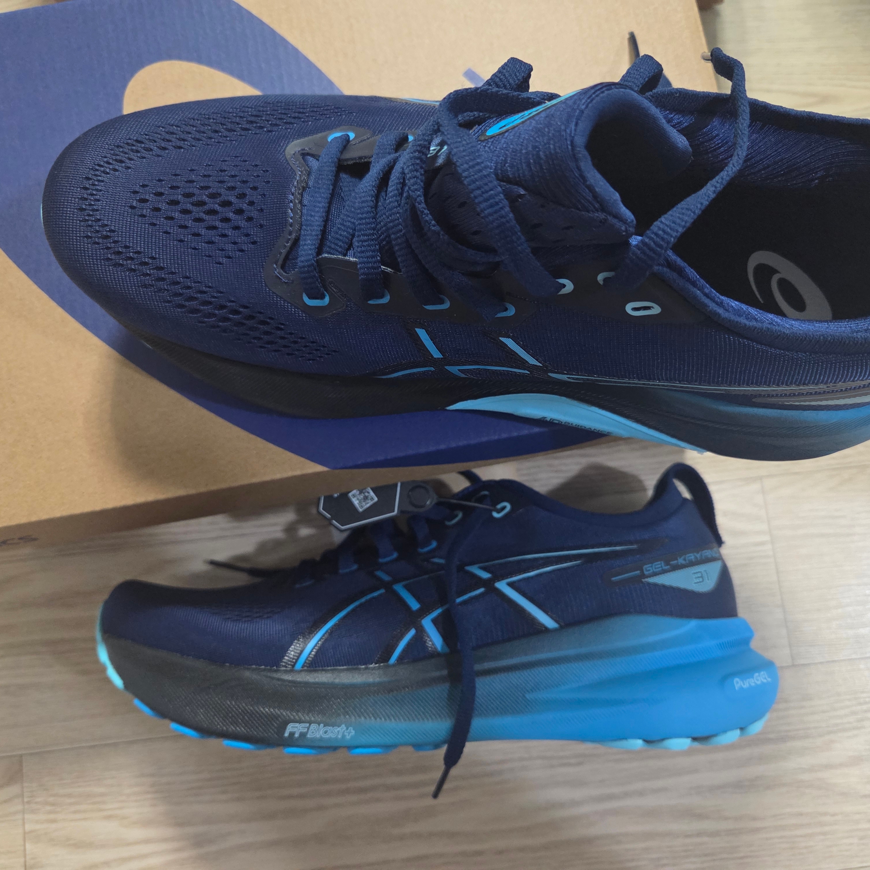 Asics Gel-Kayano 31 Blue Expanse Digital Aqua - 2E Wide 착용 스타일