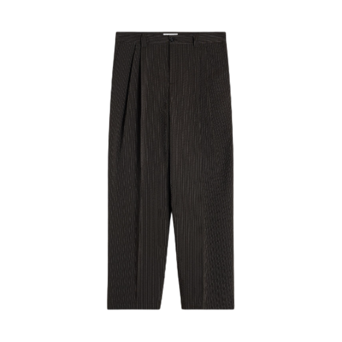 OM01112WC5032-P391 Maison Kitsune Relaxed Pleated Pants Ranger Green