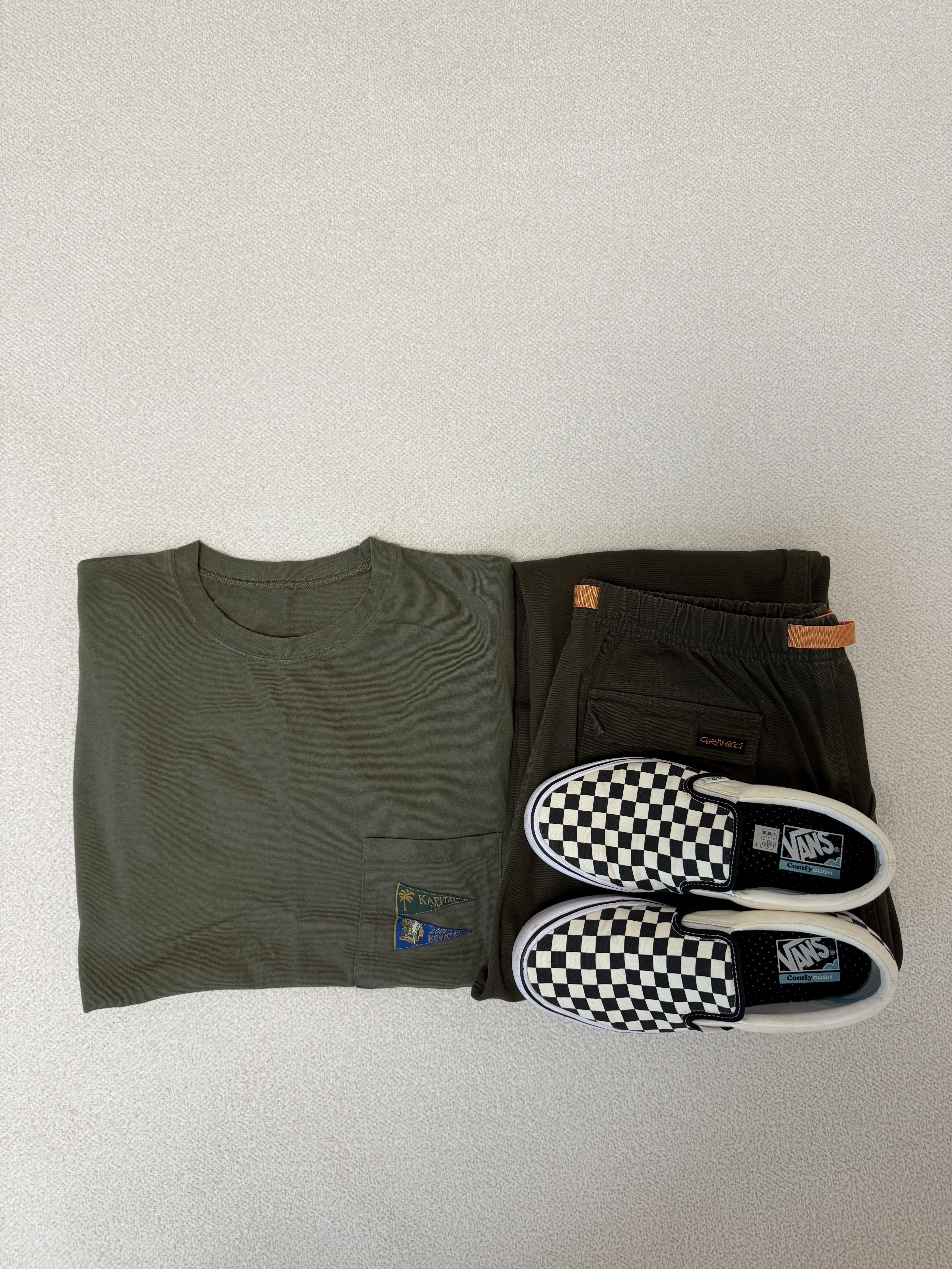 Vans Slip-On ComfyCush Checkerboard 착용 스타일 - 1