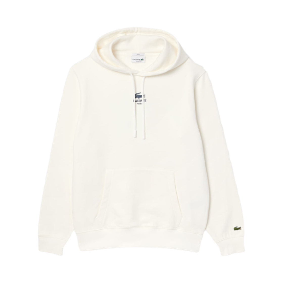 SH2740-55N-70V Lacoste Soft Branding Hoodie Sweatshirt White