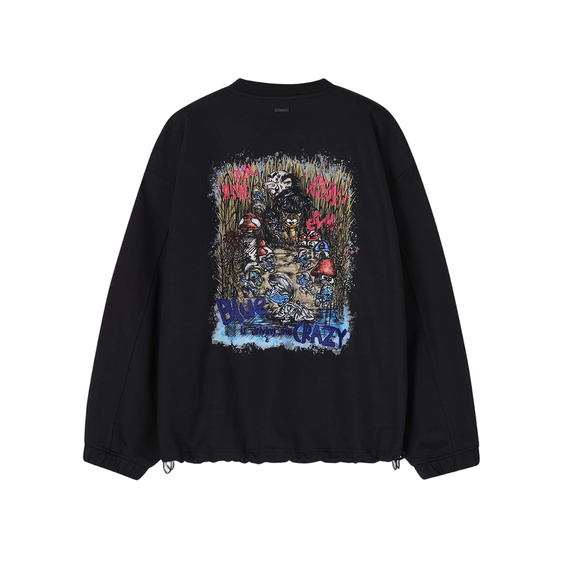 SH5TS566BK SONGZIO HOMME Hide And Seek Crewneck Black