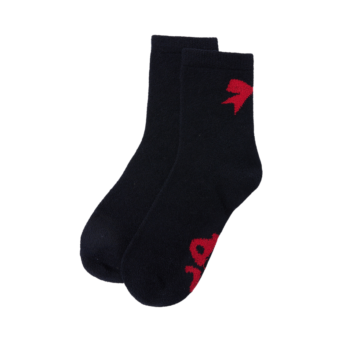 올인컴플리트 ALCP 리본 플러피 양말 블랙(Allincomplete ALCP Ribbon Fluffy Socks Black) - 1