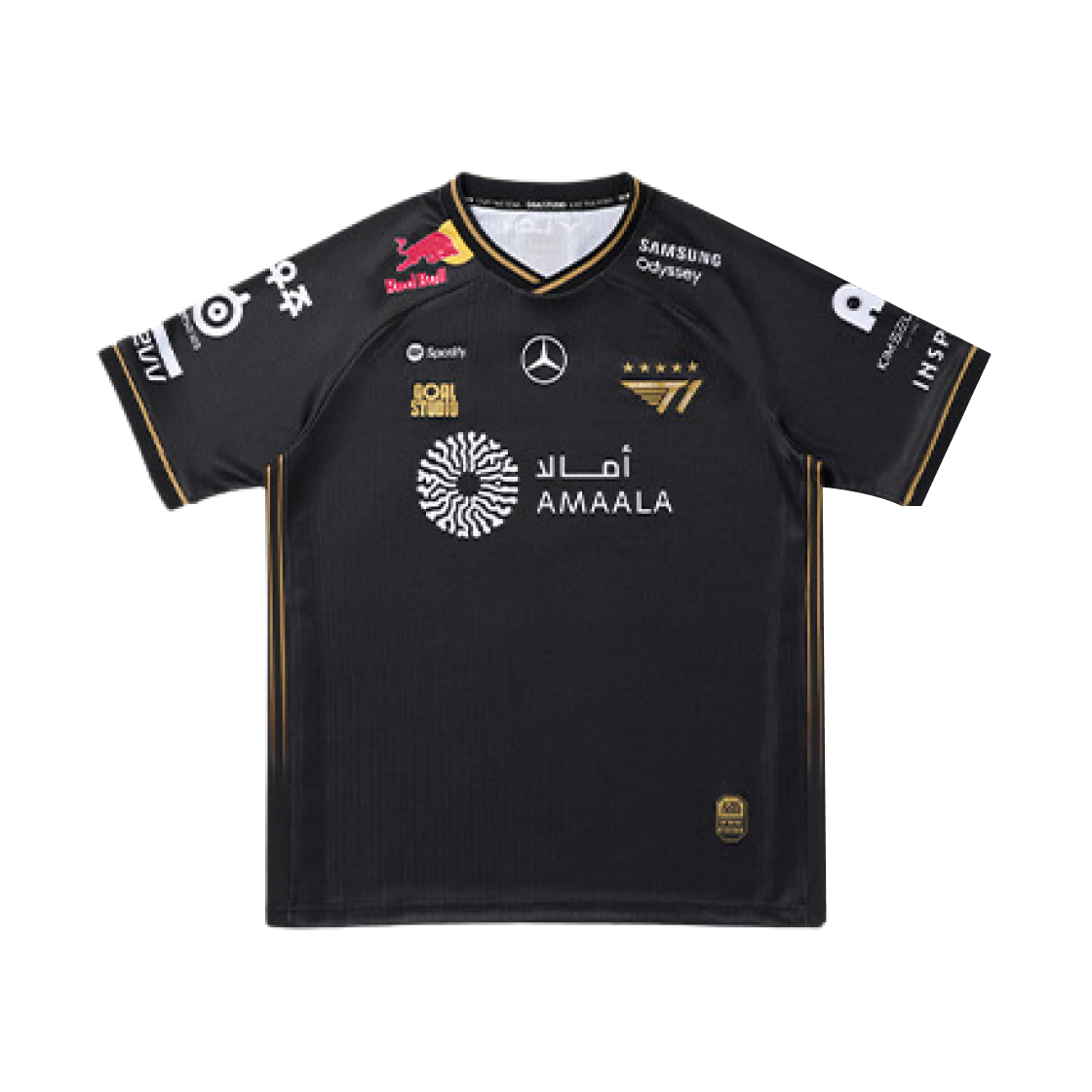 티원 2025 유니폼 월즈 저지 블랙 (논 마킹 버전)(T1 2025 Uniform Worlds Jersey Black (Non Marking Ver.))