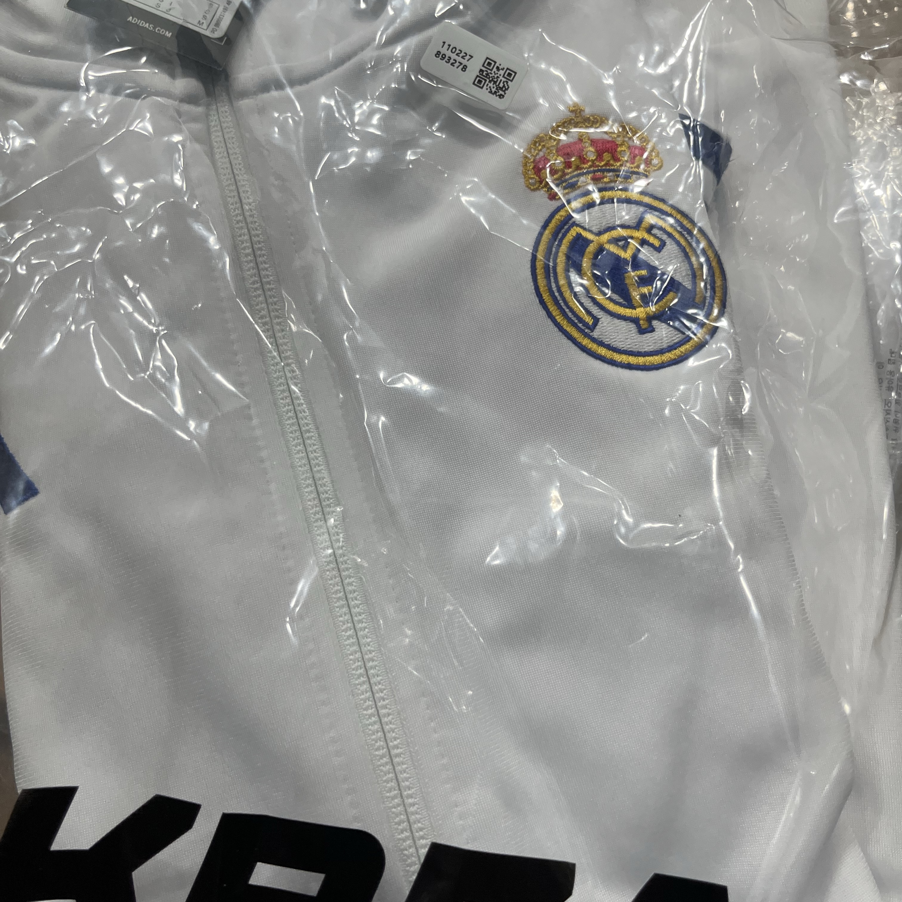 Adidas Real Madrid DNA Track Top White - US Sizing 착용 스타일 - 1