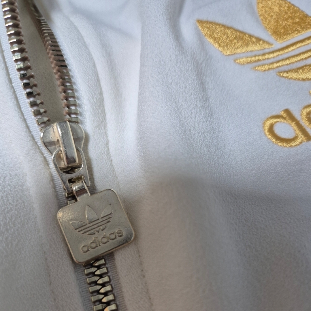 (W) Adidas Originals Beckenbauer Crepe Track Top Off White - KR Sizing 착용 스타일 - 2