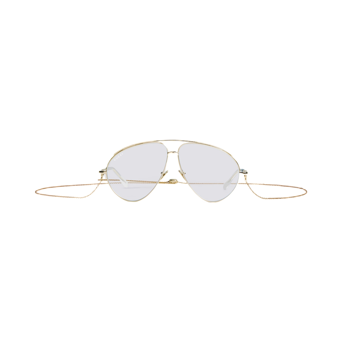851180-I3331-8090 Gucci Aviator Optical Frame Shiny Gold