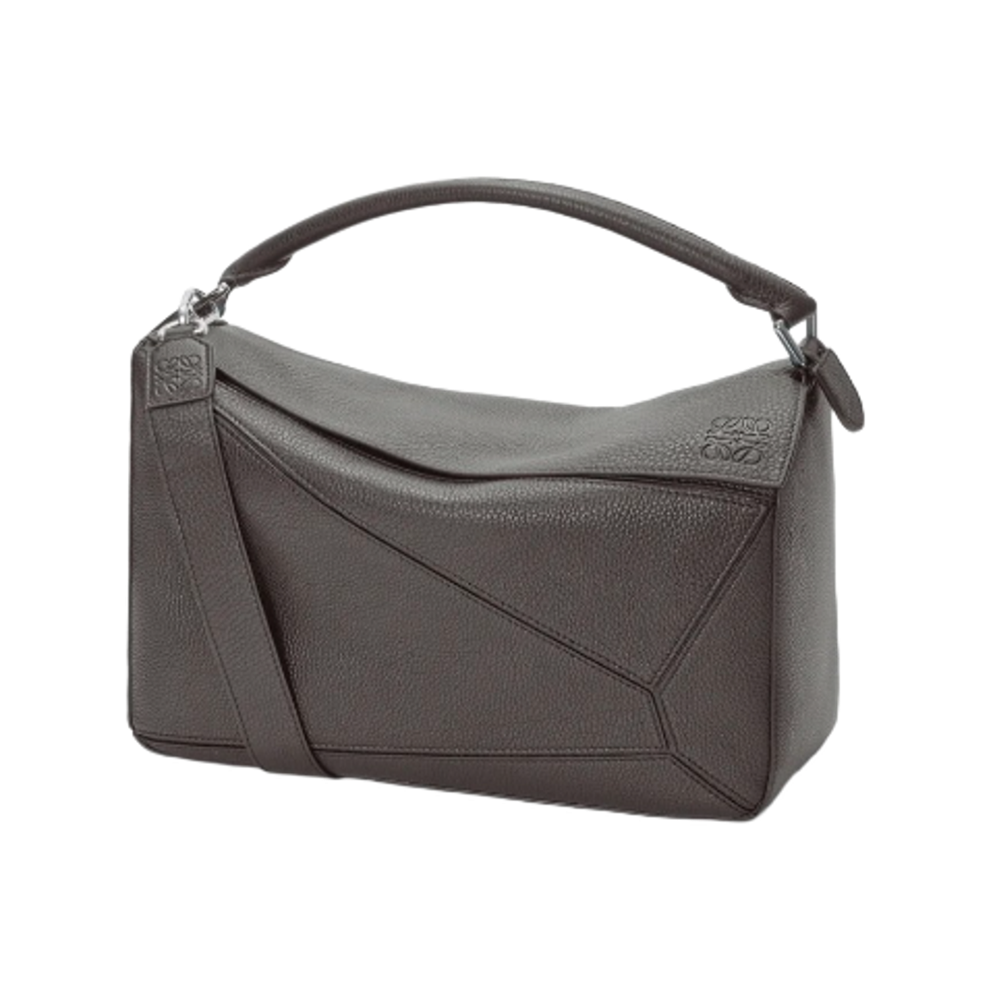 B510PNLX03-1220 Loewe Large Puzzle Bag in Supple Grained Calfskin Dark Grey