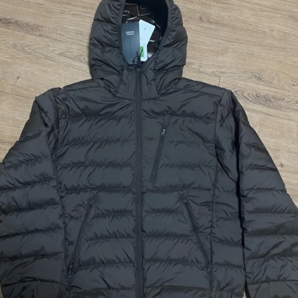 Musinsa Standard City Leisure Hooded Light Down Jacket Black 착용 스타일