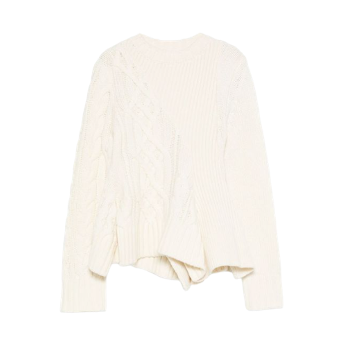 (W) 사카이 니트 풀오버 오프 화이트((W) Sacai Knitted Pullover Off White)