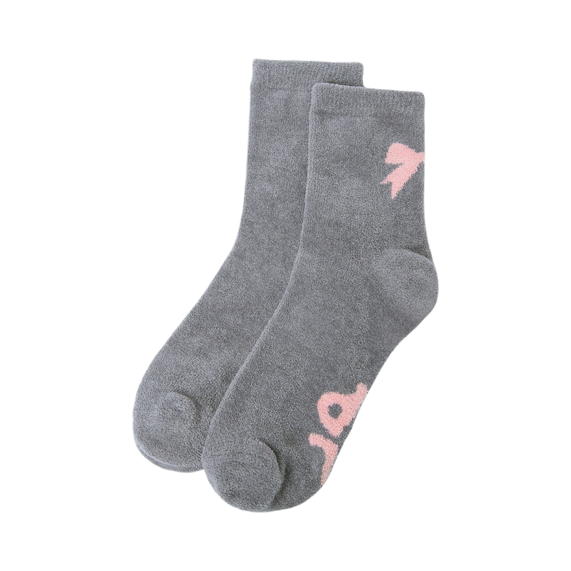 올인컴플리트 ALCP 리본 플러피 양말 그레이(Allincomplete ALCP Ribbon Fluffy Socks Gray) - 1