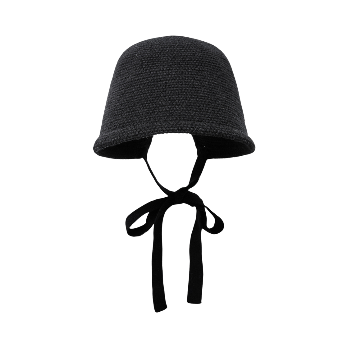 올인컴플리트 베이직 울 니트 보닛햇 블랙(Allincomplete Basic Wool Knit Bonnet Hat Black) - 2