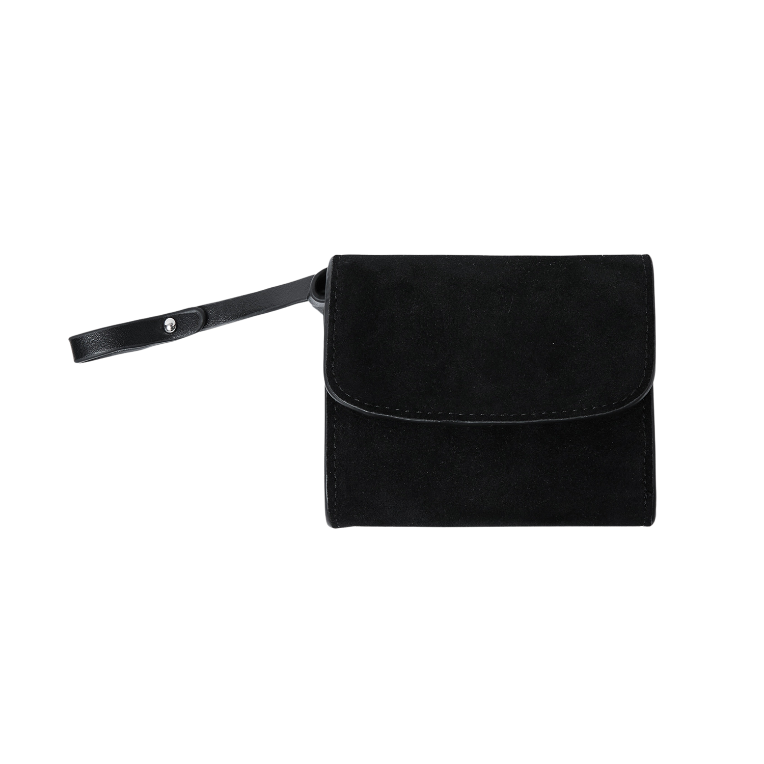 LSCWBK Allincomplete Lunar Suede Card Wallet Black