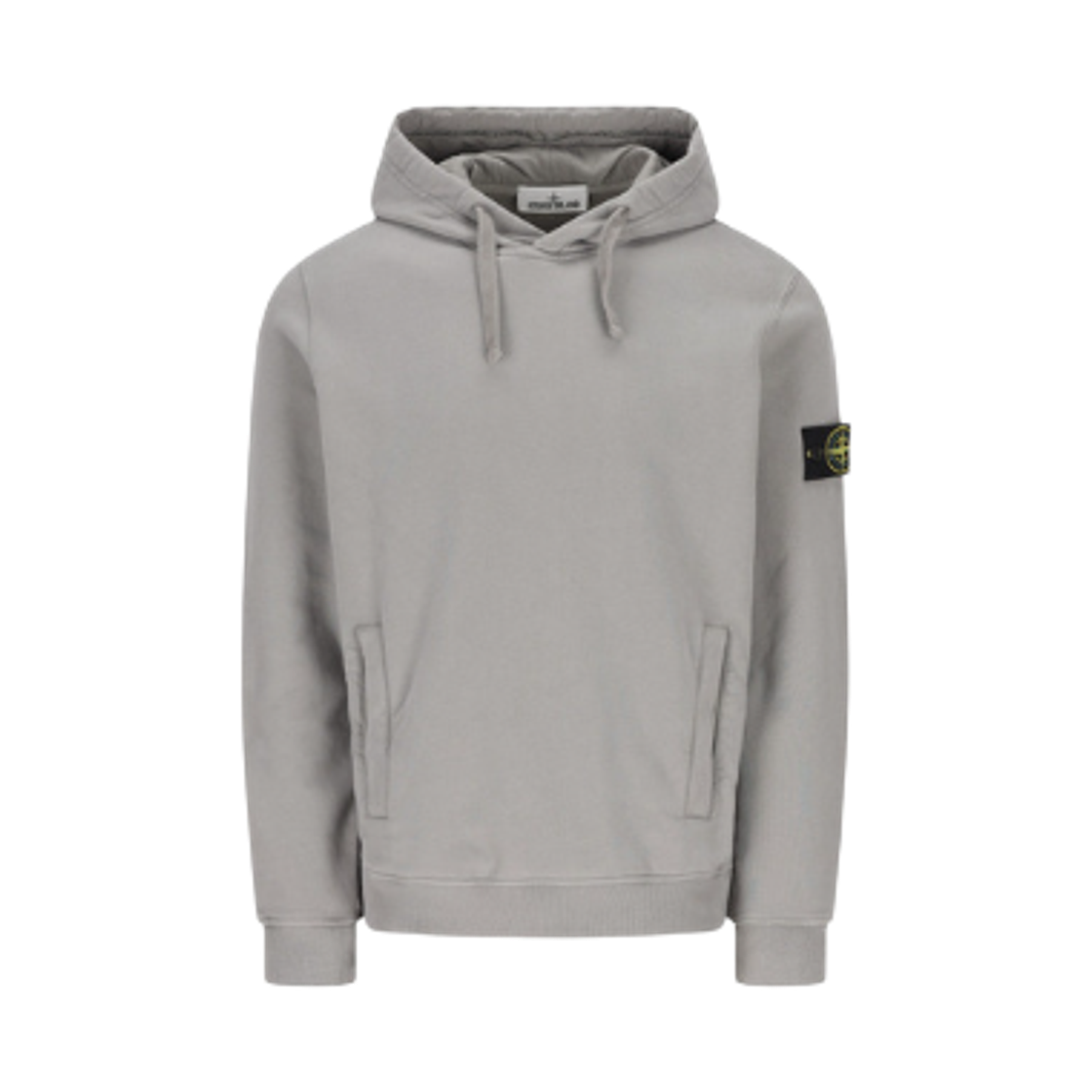 K2S1561000-29S0A20-V006B Stone Island 6100029 Brushed Organic Cotton Fleece Regular Fit Hooded Sweatshirt with Pouch Pocket Cement - 25FW