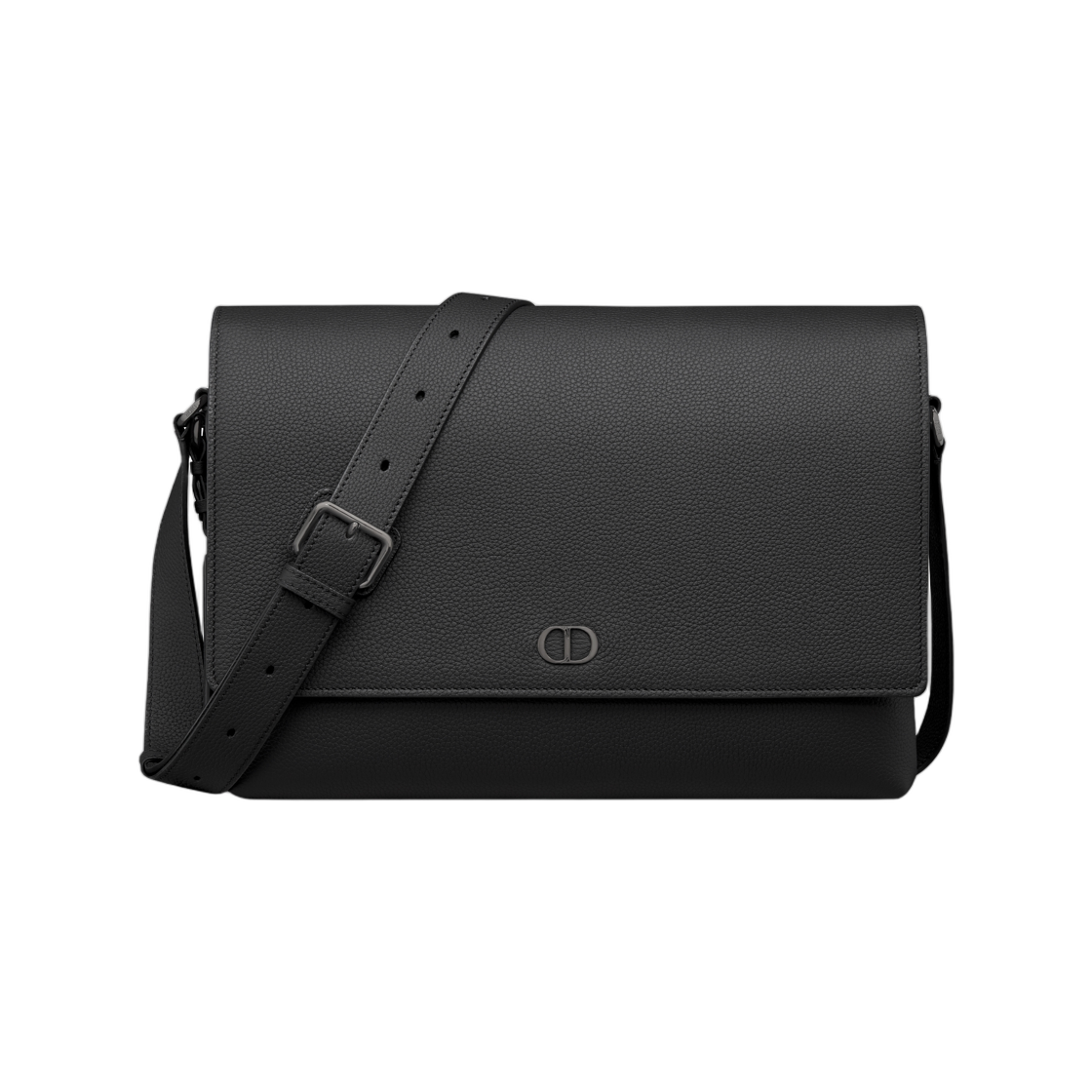 1ICPO402ICO-H00N Dior CD Icon Flap Strap Bag Matte Grained Calfskin Black