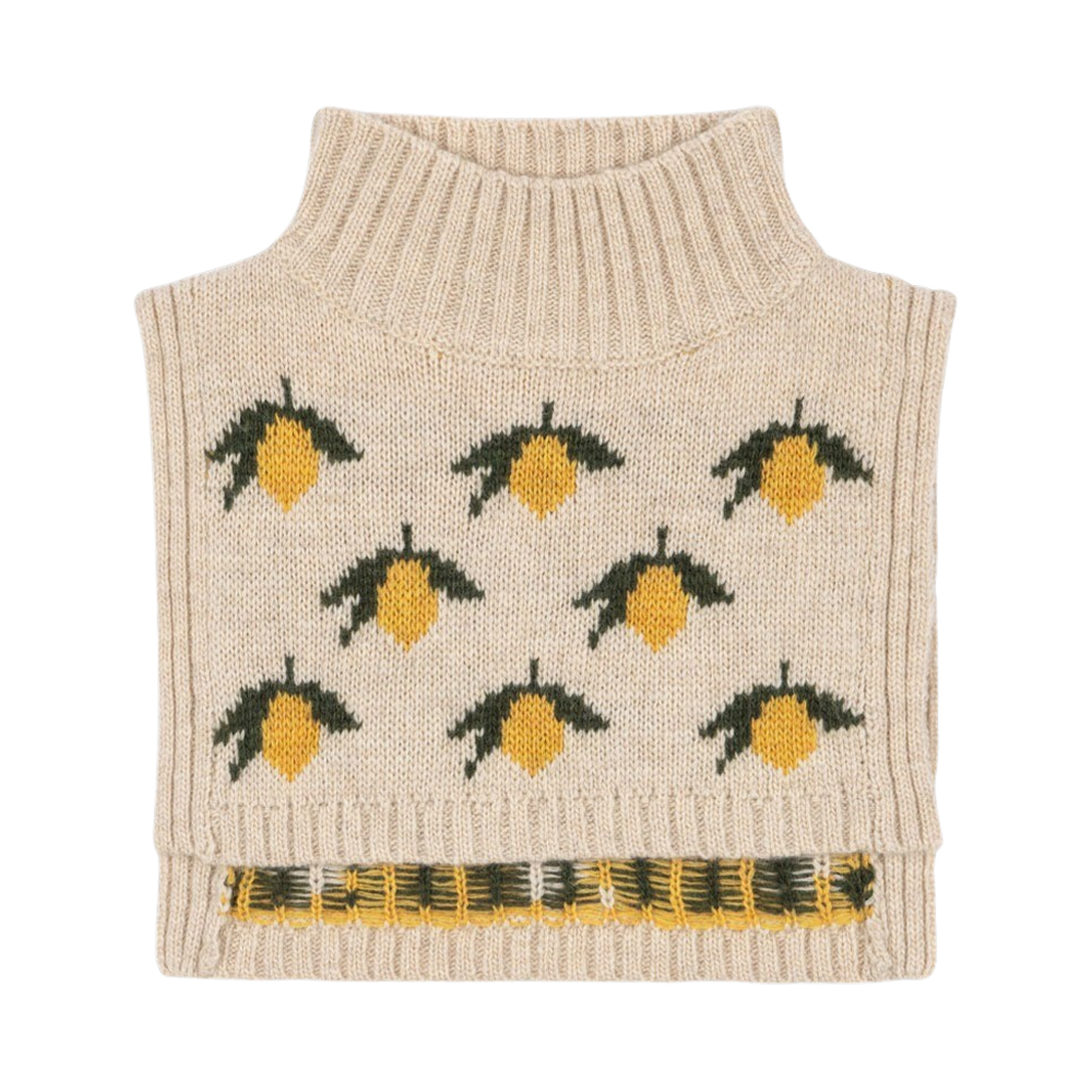 KS101425 LEMON Konges Sløjd Belou Lemon Knit Neckwarmer. Lemon