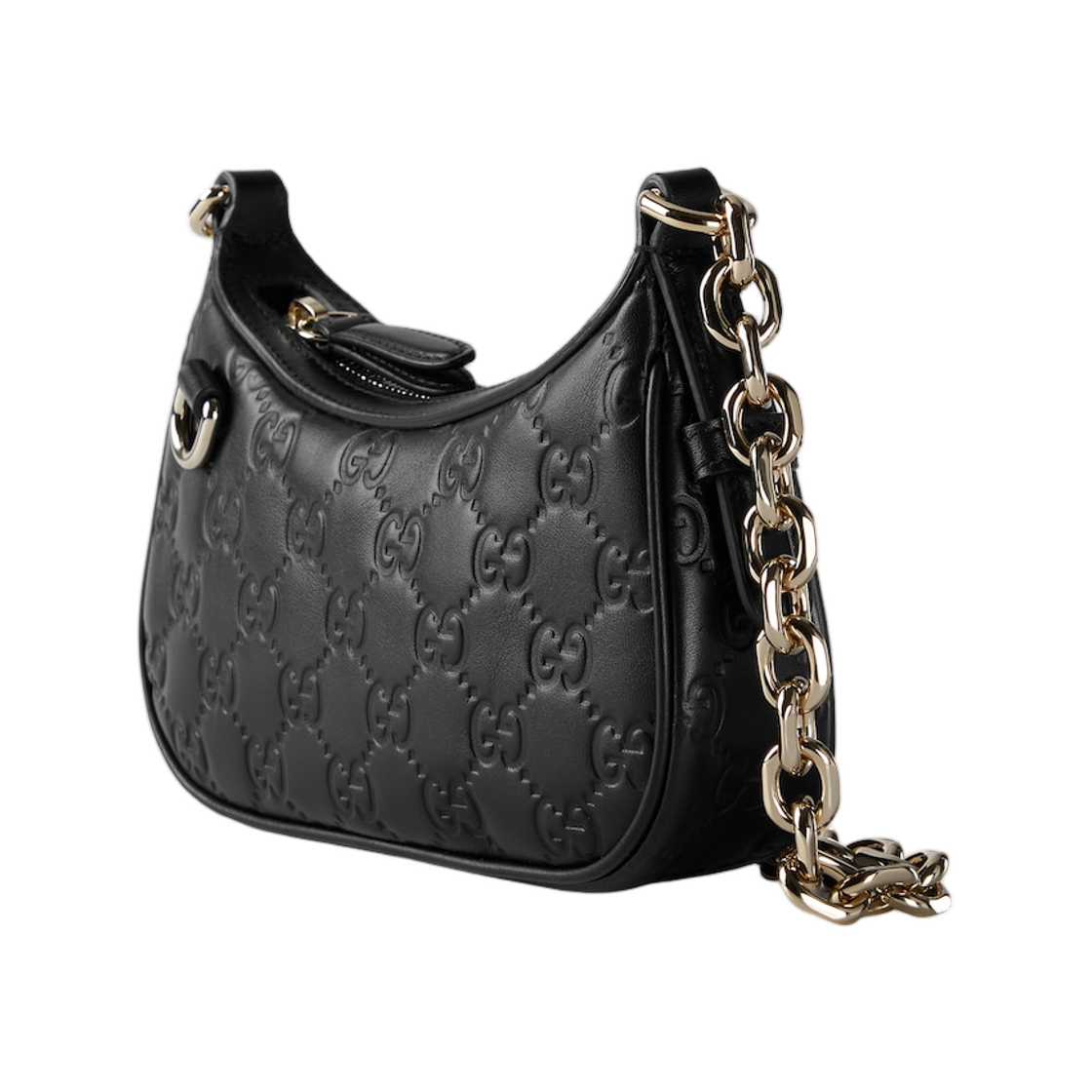 구찌 GG 엠블럼 미니 숄더백 블랙(Gucci GG Emblem Mini Shoulder Bag Black) - 2