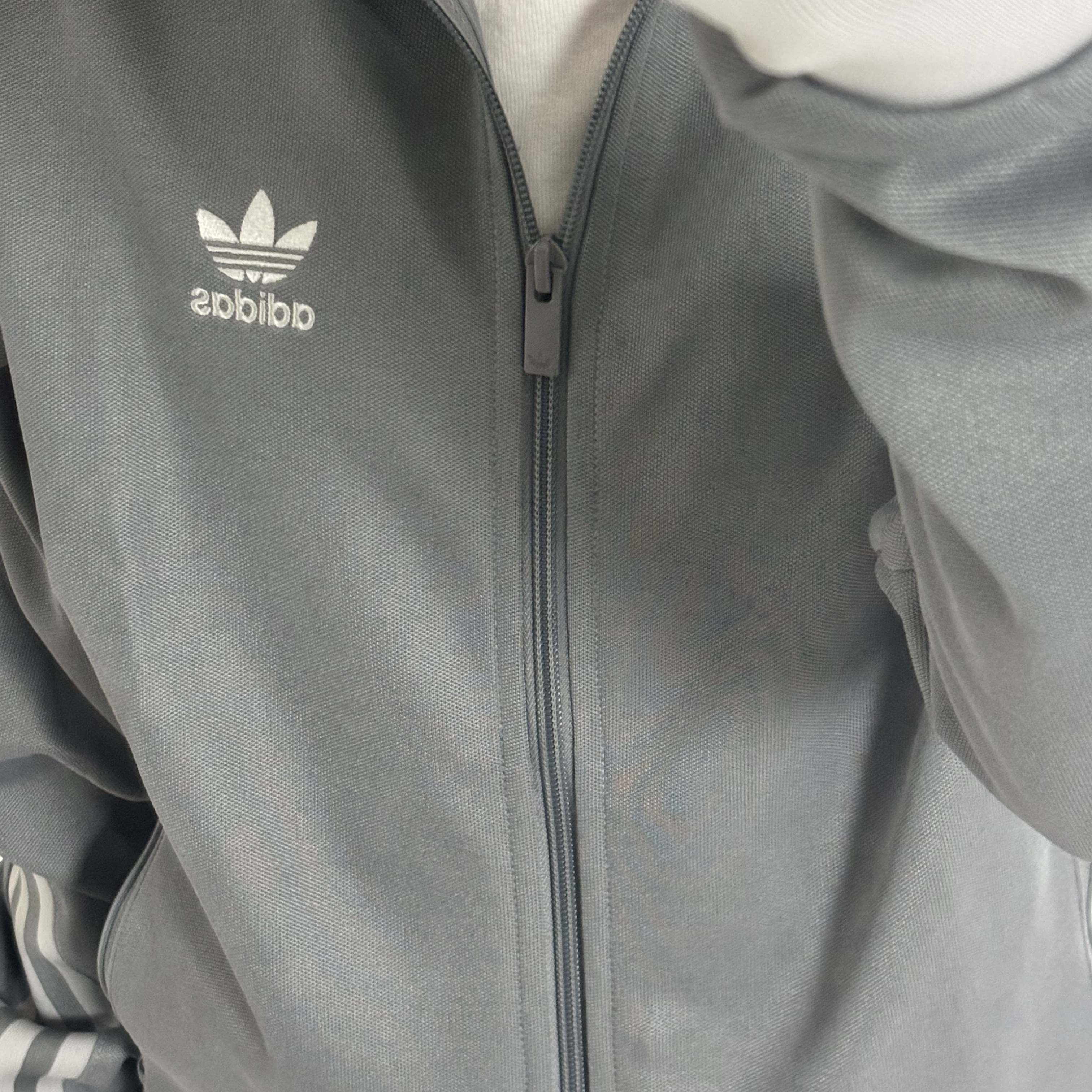 Adidas Adicolor Classic Beckenbauer Track Top Grey Three Grey Two - KR Sizing 착용 스타일