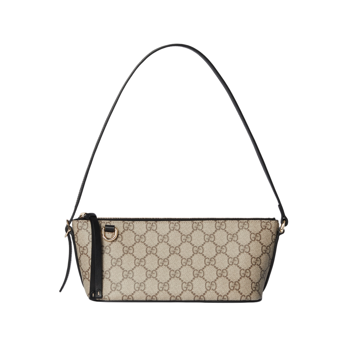 구찌 GG 엠블럼 스몰 숄더백 베이지 다크 브라운(Gucci GG Emblem Small Shoulder Bag Beige Dark Brown) - 1