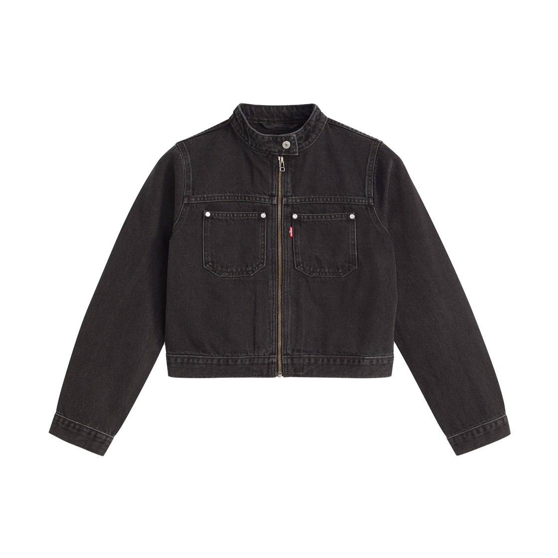 003SB-0000 Levi's Moto Trucker Jacket Black