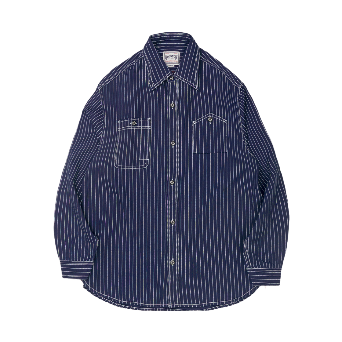 41260IN Houston Japan Indigo Wabash 40s Work Shirt Indigo 41260