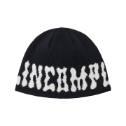 Allincomplete Pompom Logo Jacquard Beanie Black