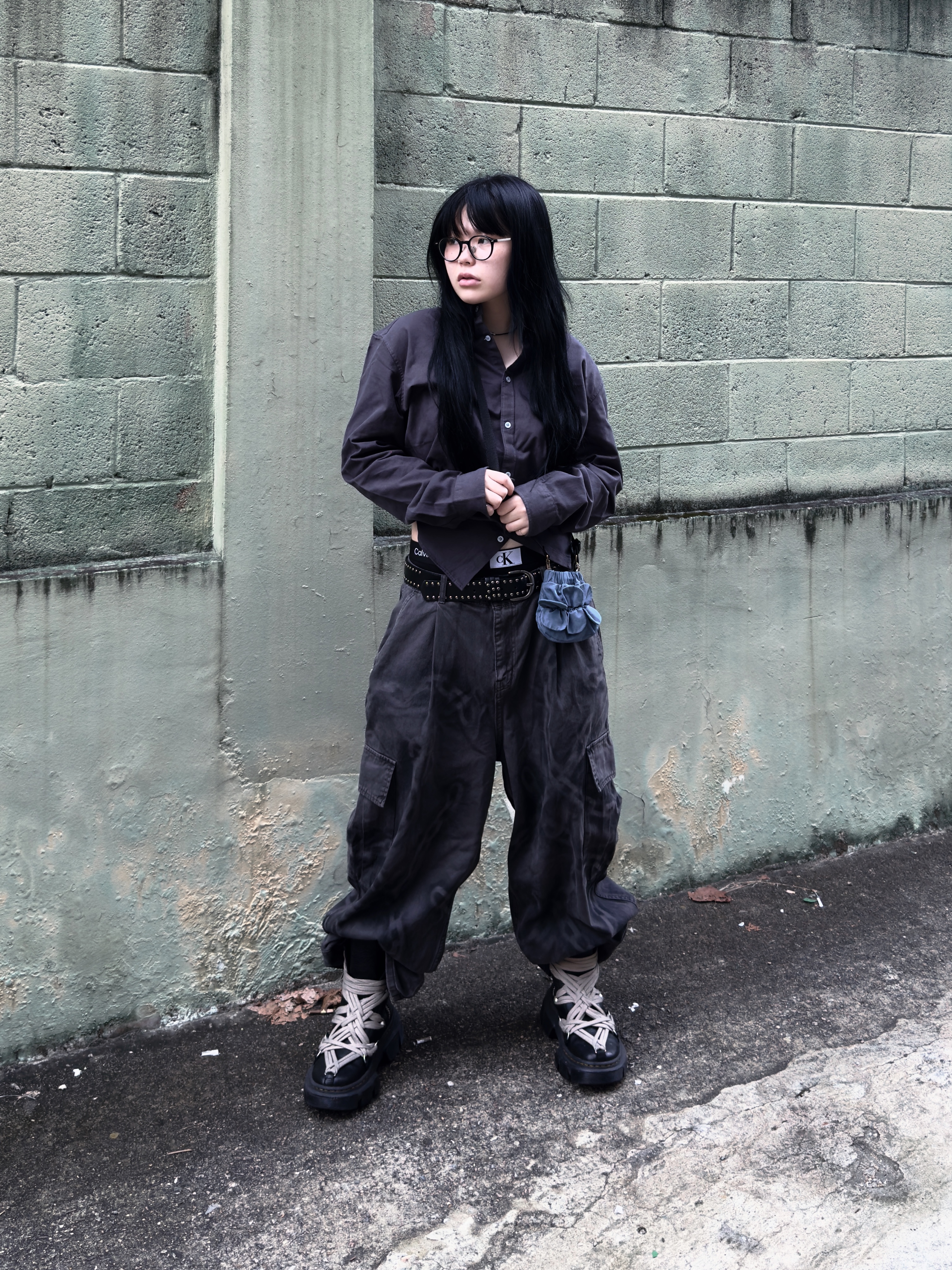 Dr. Martens x Rick Owens 1460 DMXL Megalace Black 착용 스타일 - 2